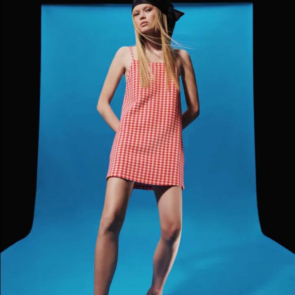 Zara  GINGHAM DRESS Blogger’s Favorite 
Red / White